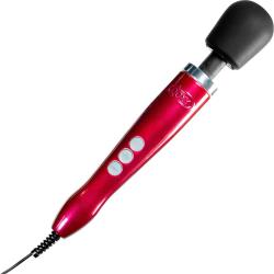 Doxy Die Cast Premium Electric Wand Massager with Silicone Head, 15 Inch, Candy Red