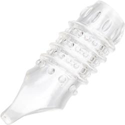 Stimulation Enhancer Sleeve with Scrotum Sling, 4.25 Inch, Crystal Clear