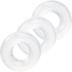Stacker Silicone Ring Set for Men, 0.75 Inch, Clear