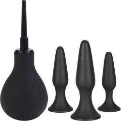 Ultimate Anal Kit with Probes and Douche, 8.5 fl.oz (250 mL), Ohlala Black