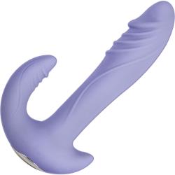 Infinitt Silicone Rotating Dual Massager with USB, 6.75 Inch, Lavender