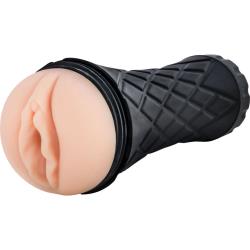 M for Men Torch Suction Capsule Pussy Stroker, 9.5 Inch, Vanilla