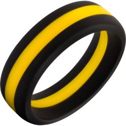 Performance Silicone Go Pro Cock Ring, 1.5 Inch, Black/Gold