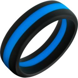 Performance Silicone Go Pro Cock Ring, 1.5 Inch, Black/Indigo