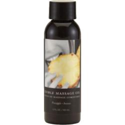 Earthly Body Edible Massage Oil, 2 fl.oz (60 mL), Pineapple