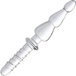 Master Series Saber Anal Links Glass Thruster, 10.5 Inch, Crystal