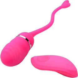 Frisky Luv-Pop Rechargeable Vibrating Egg with Remote, 6.5 Inch, Candy Pink