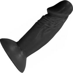 GC Veiny Realistic Dildo with Suction Base, 4 Inch, Black