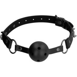Ouch! Skulls and Bones Breatheable Ball Gag, One Size, Black