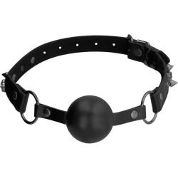 Ouch! Skulls and Bones Silicone Ball Gag, One Size, Black