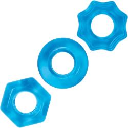 Renegade Chubbies Super Stretchable Rings Set of 3, Blue