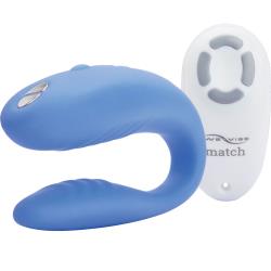 We-Vibe Match Rechargeable Couples Vibrator with Wireless Remote, Periwinkle