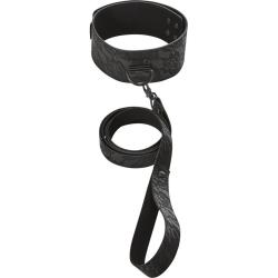 Sincerely Locking Lace Collar and Leash, One Size, Black