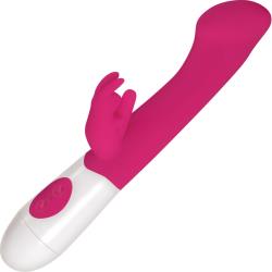 Adam and Eve Bunny Love Silicone Rabbit Vibrator, 7.5 Inch, Pink