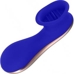 Elegance Dreamy Oral Clitoral Stimulator, 5.5 Inch, Blue/Gold