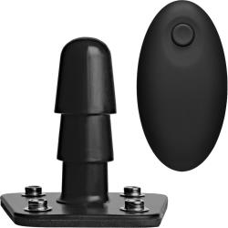 Vac-U-Lock Rechargeable Vibrating Plug with Wireless Remote, 3 Inch, Black