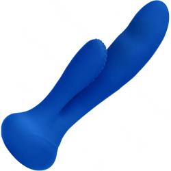 Elegance Flair Rechargeable Dual Vibrator, 7 Inch, Royal Blue