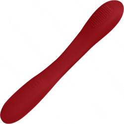 Elegance Flex Double-Ended Rechargeable Vibrator, 8.5 Inch, Red