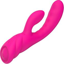 Pure X2 Dual Action Personal Vibrator, 8 Inch, Hot Pink