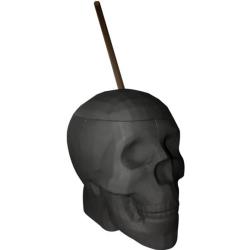 Heads Are Going to Roll Skull Drinking Cup, 22 oz, Black Matte