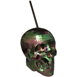 Heads Are Going to Roll Skull Drinking Cup, 22 oz, Oil Slick
