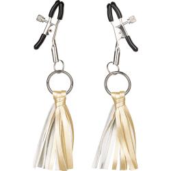 Nipple Play Padded Tassel Clamps, 2.25 Inch, Gold