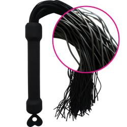 WHIP IT Silicone Tassels Flogger, Kinky Black