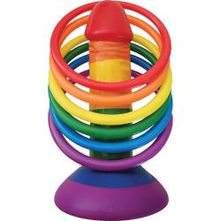 Rainbow Pecker Ring Toss Adult Party Game