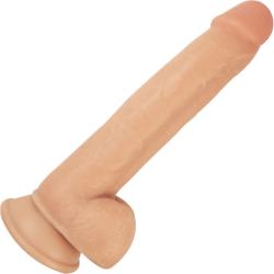 Realcocks Sliders Bendable Dildo with Moveable Skin, 9 Inch, Vanilla