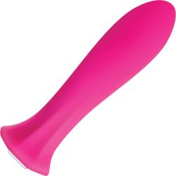 Evolved Queen USB Rechargeable 20 Speeds Silicone Vibrator, 4.5 Inch, Pink