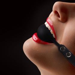 Ouch! Silicone Ball Gag, One Size, Black