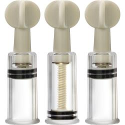Temptasia Clit and Nipple Twist Suckers Set of 3, Clear