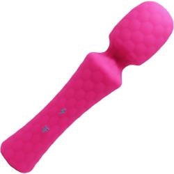 FemmeFunn Ultra Wand Silicone Rechargeable Vibrating Massager, 8 Inch, Pink