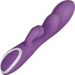 Evolved Rampage Rabbit Rechargeable Silicone Vibrator, 7.5 Inch, Purple
