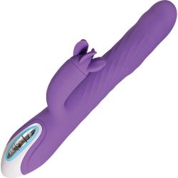 Evolved Tilt-O-Whirl Silicone Rechargeable Rabbit Vibrator, 9.25 Inch, Purple