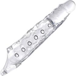 Size Matters 3 Inch Extra Length Penis Extension with Ball Stretcher, 10.75 Inch, Clear