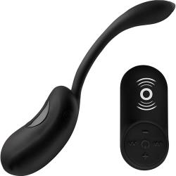 Under Control Silicone Vibrating Pod with Remote Control, 7 Inch, Black