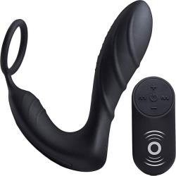 Under Control Prostate Vibrator and Strap with Remote Control, 5.75 Inch, Black