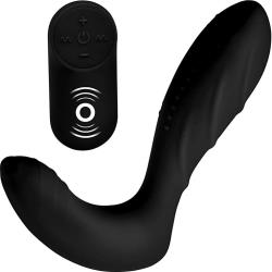 Under Control Silicone Prostate Vibrator with Remote Control, 5.75 Inch, Black