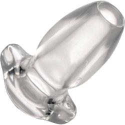 Master Series PeepHole Clear Hollow Anal Plug, 3.25 Inch