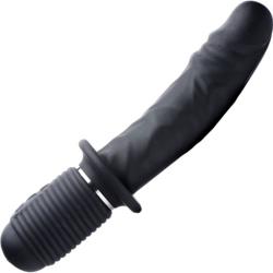 Master Series Power Pounder Vibrating and Thrusting Dildo, 10.75 Inch, Black