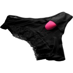 Frisky Playful Panties 10x Panty Vibrator with Remote Control, 3.75 Inch, Pink