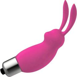 Icon Brands Silibuns Silicone Bunny Bullet Vibrator, 4 Inch, Pink