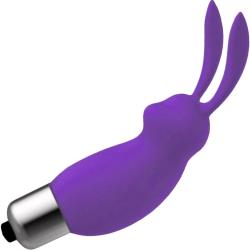 Icon Brands Silibuns Silicone Bunny Bullet Vibrator, 4 Inch, Purple