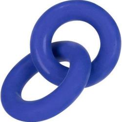 Hunkyjunk DUO Linked Silicone Cockrings, Cobalt