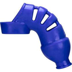 Hunkyjunk LOCKDOWN Silicone Chastity Cage, 4.75 Inch, Cobalt