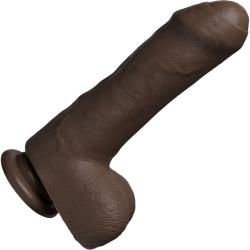 The D Uncut D Firmskyn Dildo with Balls, 7 Inch, Chocolate