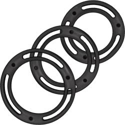 Mack Tuff Cockswellers Silicone Rings Set of 3, Black