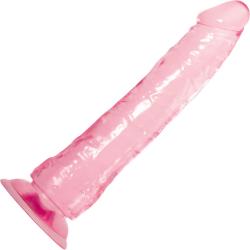 Adam and Eve Pink Jelly Realistic Dildo, 8.25 Inch, Pink