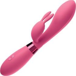 OMG! Rabbits Selfie Silicone Vibrator, 8.25 inch, Pink